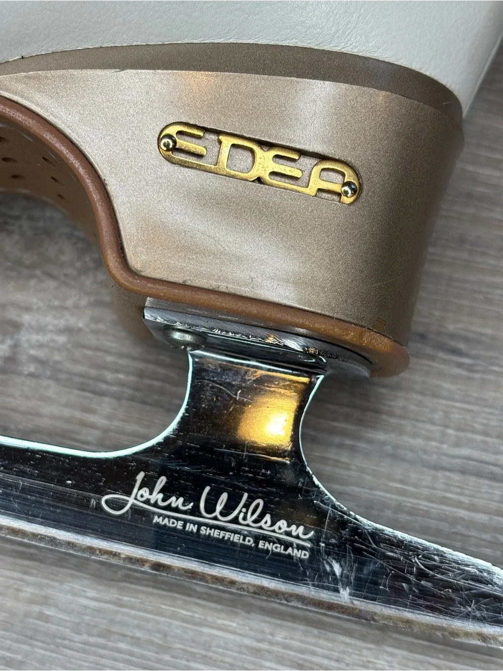 Edea Overture White Figure Skates 230 C w/ John Wilson Coronation Ace Blades